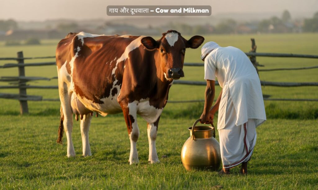 गाय और दूधवाला – Cow and Milkman
