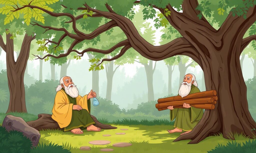साधु और लकड़हारे की कहानी – Story of Sages and the Woodcutter