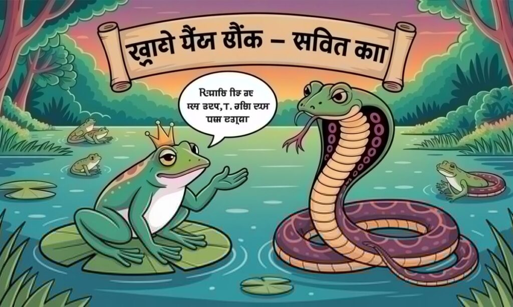स्वार्थी मेंढ़क और सांप 